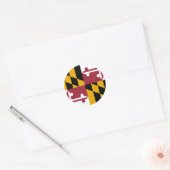 Sticker Rond Drapeau d'état du Maryland USA (Enveloppe)