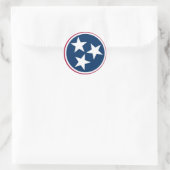 Sticker Rond Drapeau d'état du Tennessee (Sac)