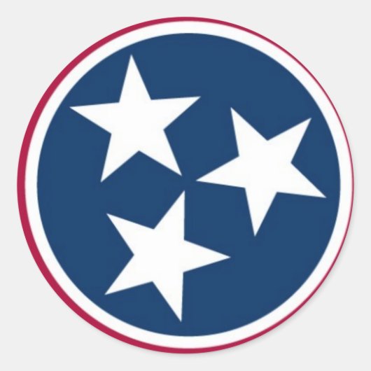 Sticker Rond Drapeau d'état du Tennessee (Devant)