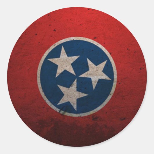 Sticker Rond Drapeau d'état du Tennessee (Devant)