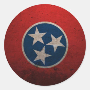 Sticker Rond Drapeau d'état du Tennessee