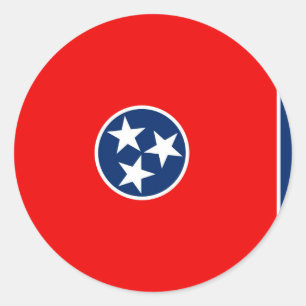 Sticker Rond Drapeau d'état du Tennessee