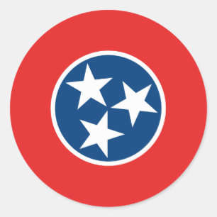 Sticker Rond Drapeau d'état du Tennessee