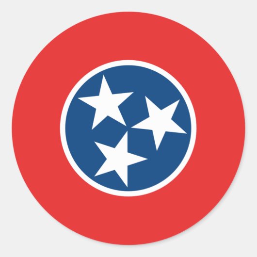 Sticker Rond Drapeau d'état du Tennessee (Devant)