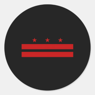 Sticker Rond Drapeau D'État Patriotique De Washington Dc