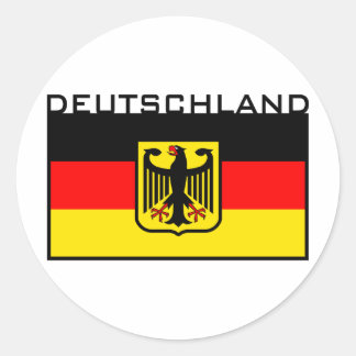 Sticker Rond Drapeau Deutschland