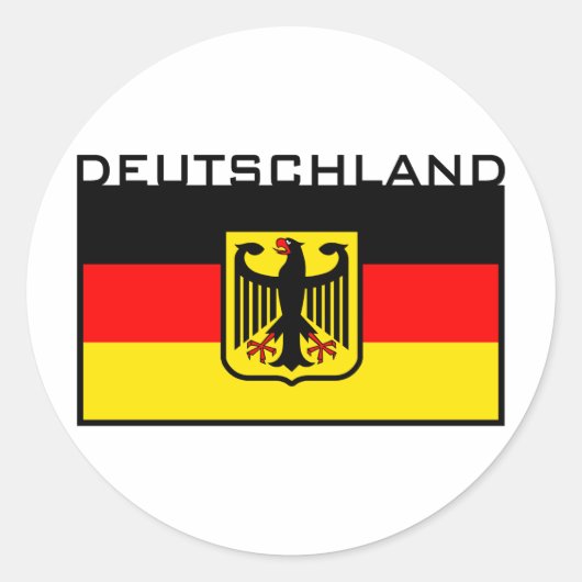 Sticker Rond Drapeau Deutschland (Devant)