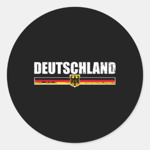 Sticker Rond Drapeau Deutschland Gery Fière Ger