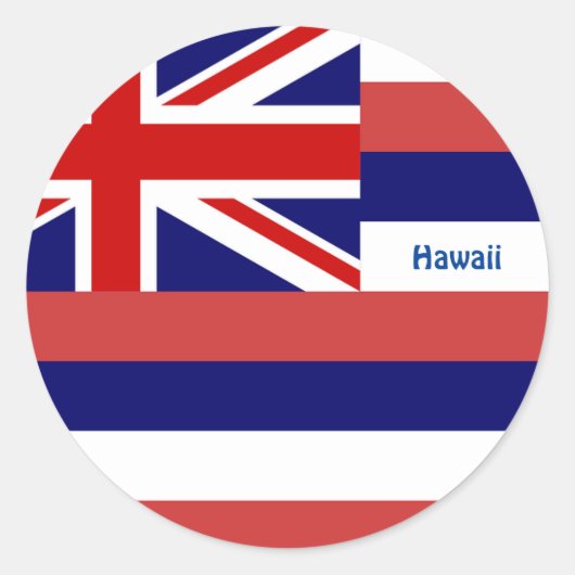 Sticker Rond Drapeau d'Hawaï (Devant)