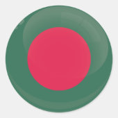 Sticker Rond Drapeau d'icône rond du Bangladesh (Devant)
