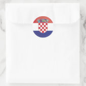 Sticker Rond Drapeau d'icône ronde Croatie (Sac)