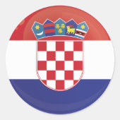 Sticker Rond Drapeau d'icône ronde Croatie (Devant)
