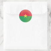 Sticker Rond Drapeau d'icône ronde du Burkina Faso (Sac)