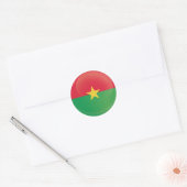 Sticker Rond Drapeau d'icône ronde du Burkina Faso (Enveloppe)