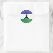Sticker Rond Drapeau d'icône ronde du Lesotho (Sac)