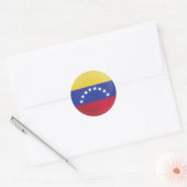 Sticker Rond Drapeau d'icône ronde du Venezuela (Enveloppe)