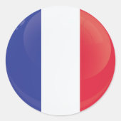 Sticker Rond Drapeau d'icône ronde France (Devant)