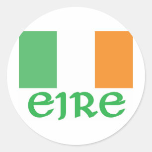 Sticker Rond Drapeau d'Irlandais d'EIRE