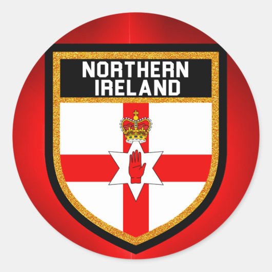 Sticker Rond Drapeau d'Irlande du Nord (Devant)