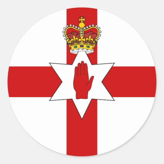 Sticker Rond Drapeau d'Irlande du Nord (Devant)