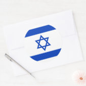 Sticker Rond Drapeau d'Israël (Enveloppe)