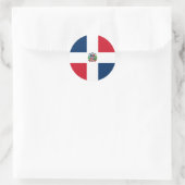 Sticker Rond Drapeau dominicain (Sac)