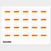 Sticker Rond Drapeau d'Ossétie du Sud (Feuille)