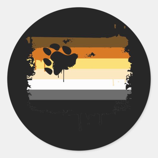 STICKER ROND DRAPEAU D'OURS (Devant)