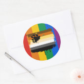 STICKER ROND DRAPEAU D'OURS (Enveloppe)