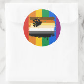 STICKER ROND DRAPEAU D'OURS (Sac)