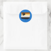 STICKER ROND DRAPEAU D'OURS (Sac)