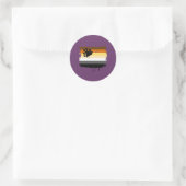 STICKER ROND DRAPEAU D'OURS (Sac)