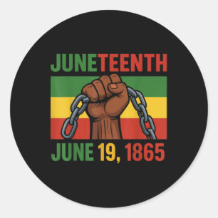 Sticker Rond Drapeau du 19 juin 1865 de la Journée de la libert
