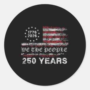Sticker Rond Drapeau du 250e anniversaire 1776-2026 