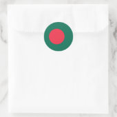 Sticker Rond Drapeau du Bangladesh (Sac)