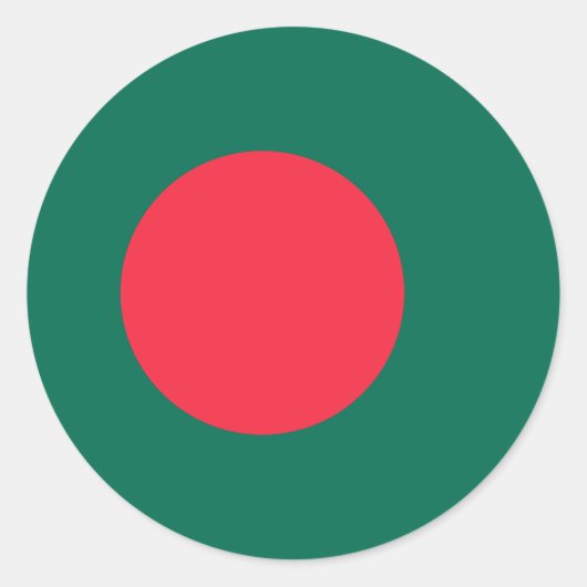 Sticker Rond Drapeau du Bangladesh (Devant)