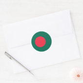Sticker Rond Drapeau du Bangladesh (Enveloppe)