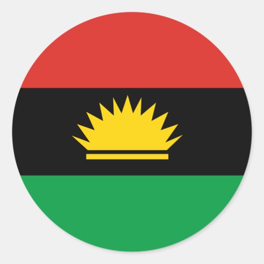Sticker Rond Drapeau du Biafra (Bị afra) (Devant)
