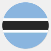 Sticker Rond Drapeau du Botswana (Devant)