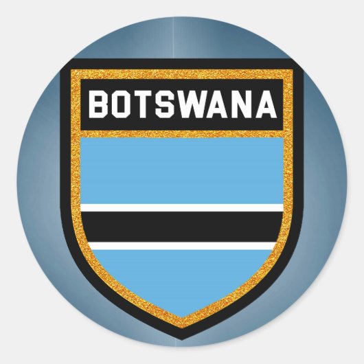 Sticker Rond Drapeau du Botswana (Devant)