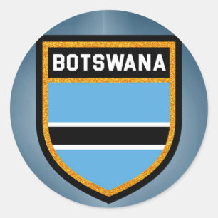 Sticker Rond Drapeau du Botswana