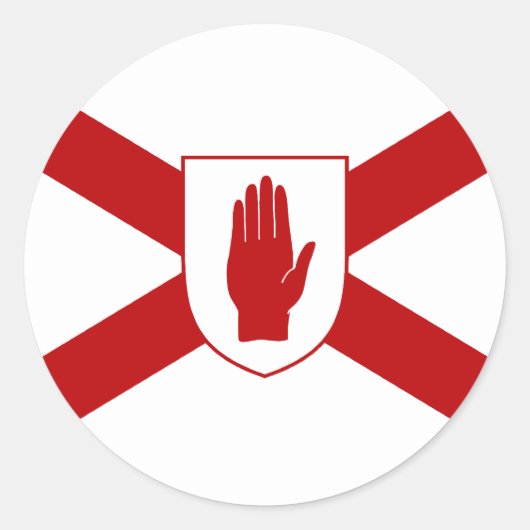 Sticker Rond Drapeau du Bouclier Saint Patrick'S pour l'Irlande (Devant)