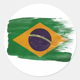 Sticker Rond Drapeau du Brésil