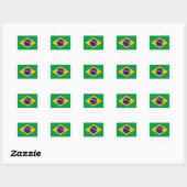 Sticker Rond Drapeau du Brésil (Feuille)