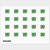 Sticker Rond Drapeau du Brésil (Feuille)