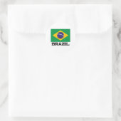 Sticker Rond Drapeau du Brésil (Sac)