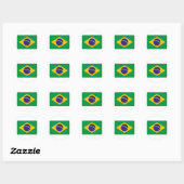 Sticker Rond Drapeau du Brésil (Feuille)