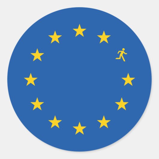 Sticker Rond Drapeau du Brexit (Devant)