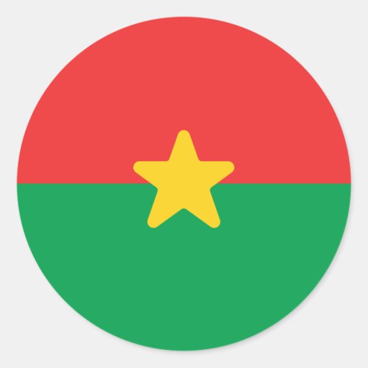 Sticker Rond Drapeau du Burkina Faso (Devant)