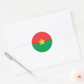 Sticker Rond Drapeau du Burkina Faso (Enveloppe)